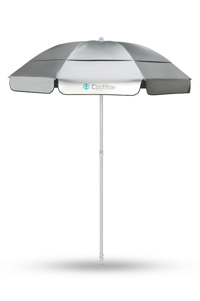 6 Foot Intego Beach Umbrella | Silver - Image 4