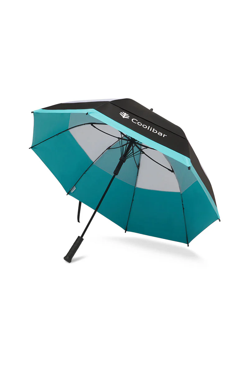 62 Inch Tournament Golf Umbrella | Black/White Colorblock - Image 2