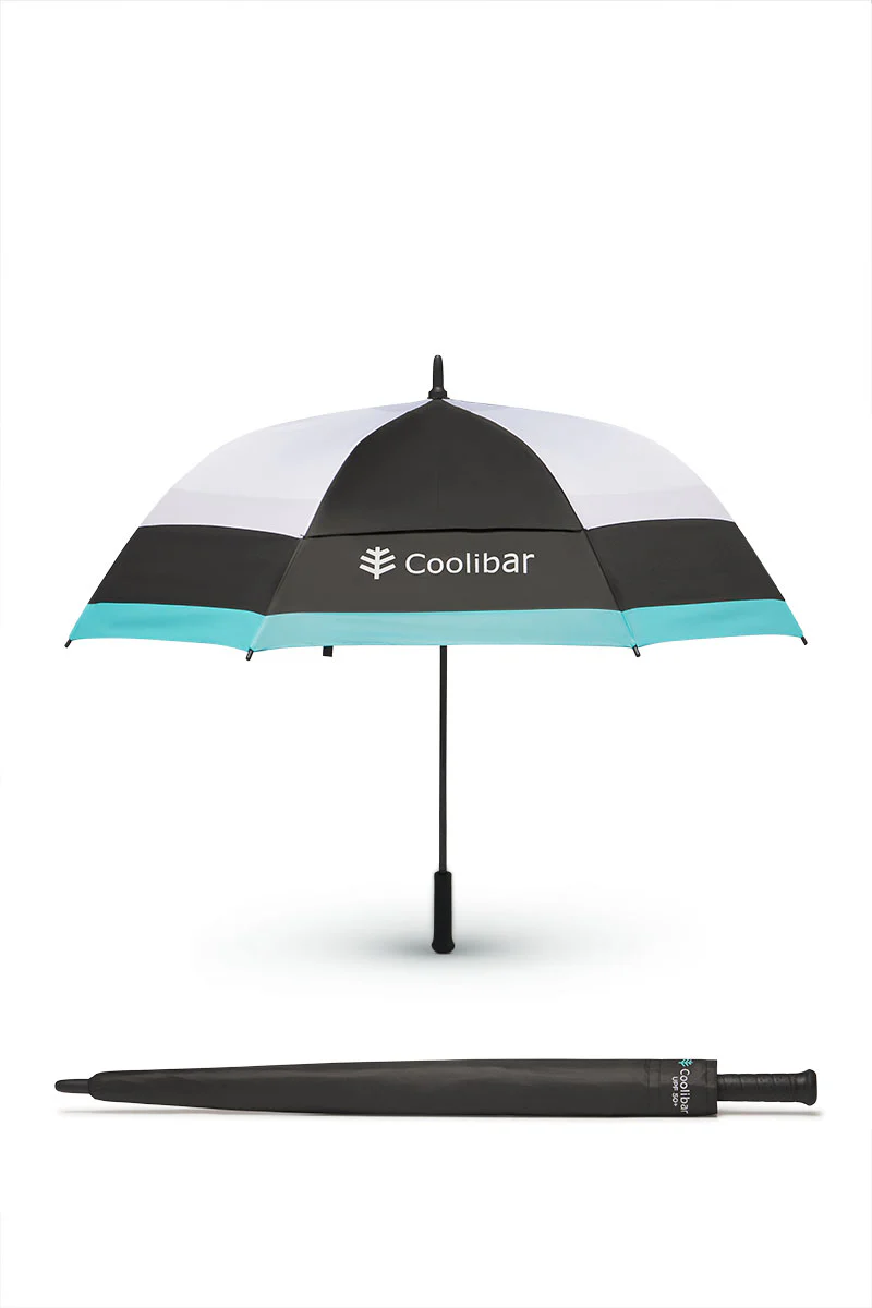 62 Inch Tournament Golf Umbrella | Black/White Colorblock - Image 3
