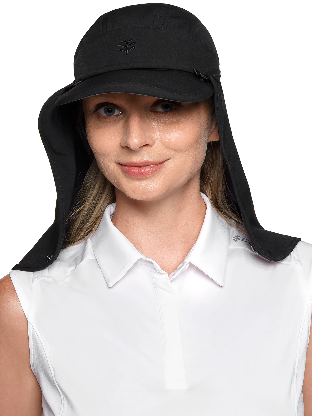 Agility Sports Cap with Removable Neck Drape | Black - Image 5