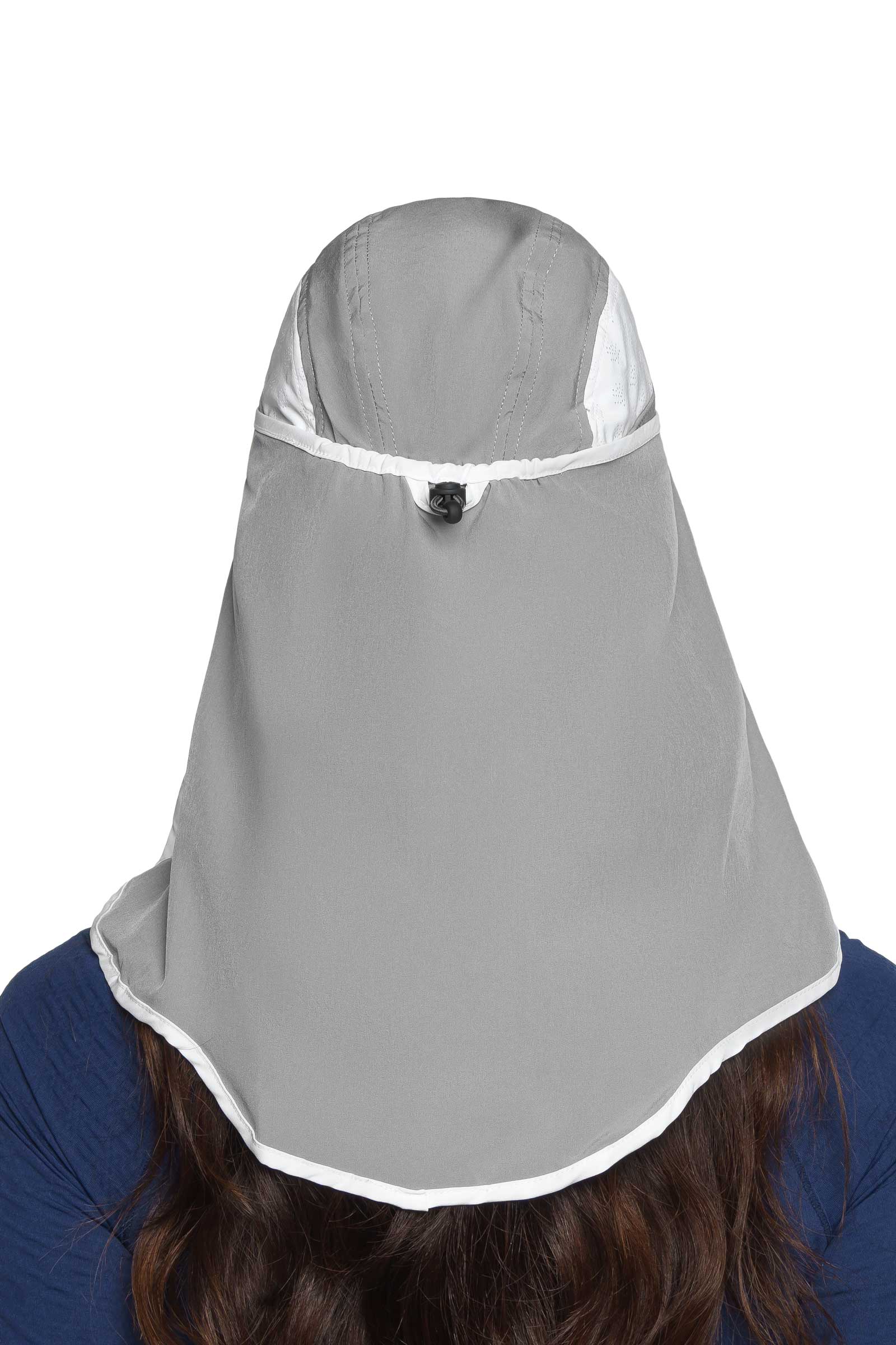 Agility Sports Cap with Removable Neck Drape | Steel Grey/White - Image 7