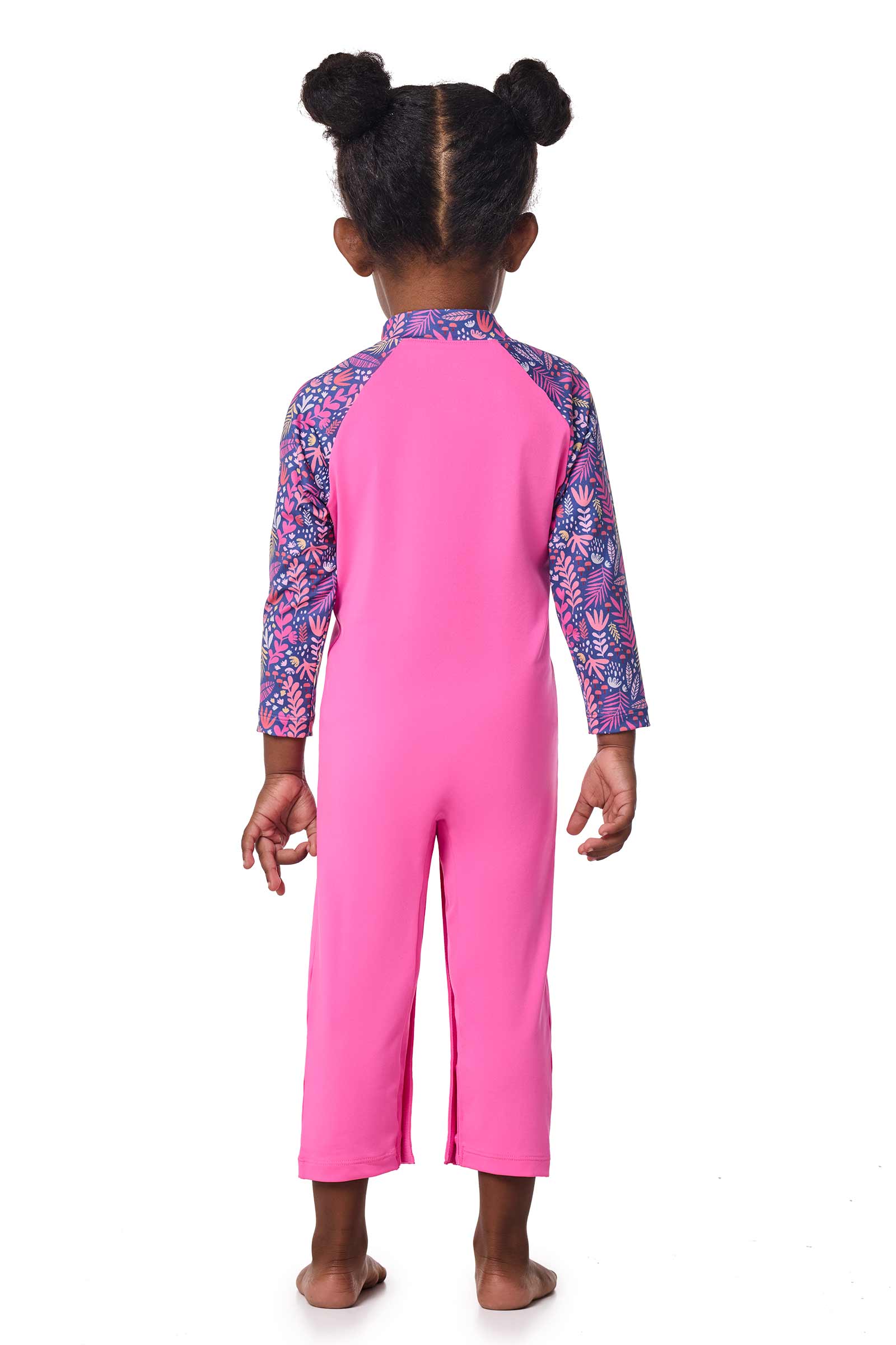 Baby Beach One-Piece Swimsuit | Tulip Pink Blooming Forest - Image 3