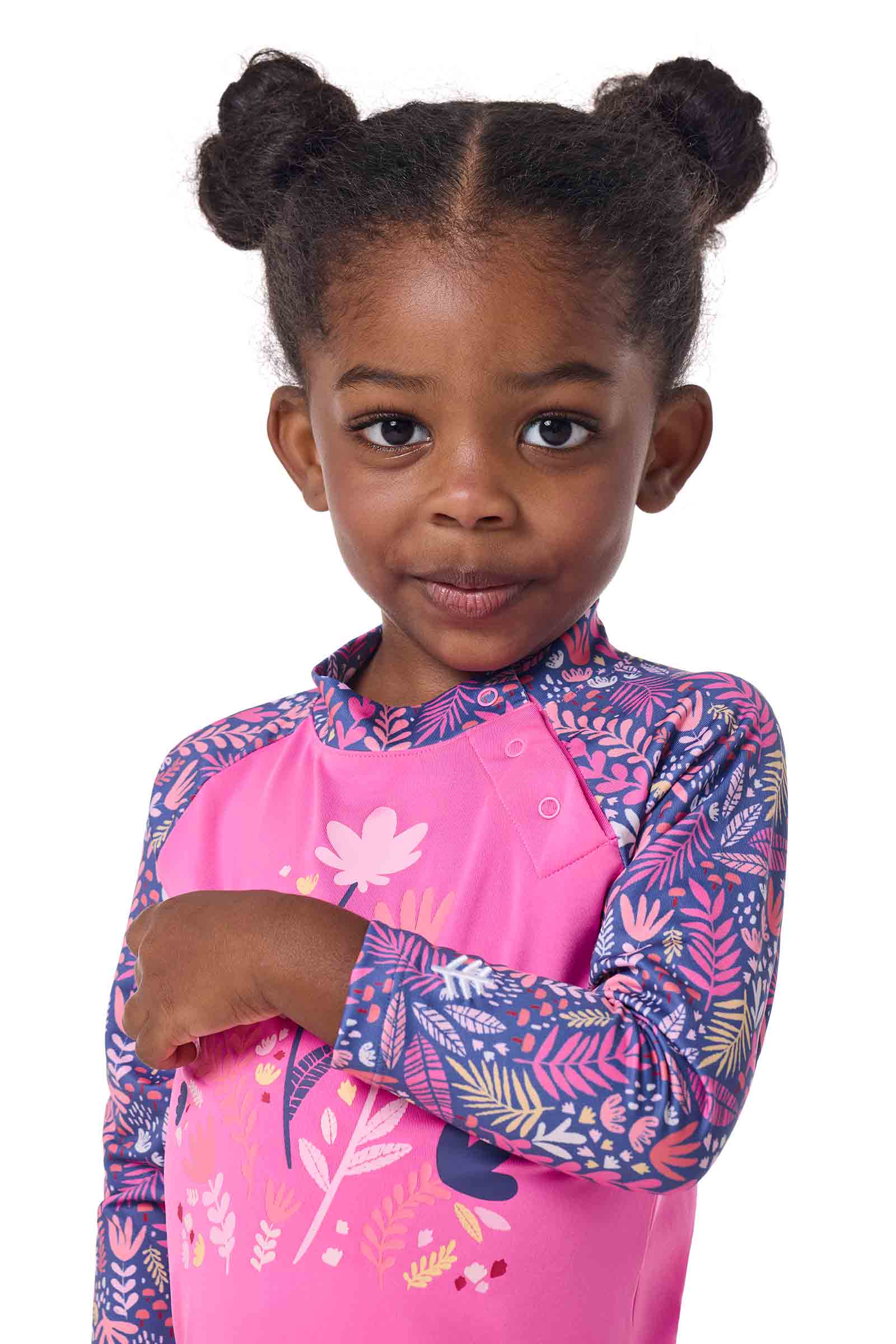 Baby Beach One-Piece Swimsuit | Tulip Pink Blooming Forest - Image 4
