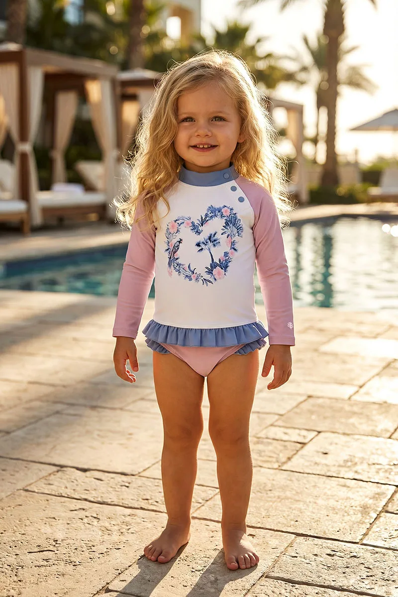 Baby Guppy Ruffle Rash Guard Set | Regular Parent