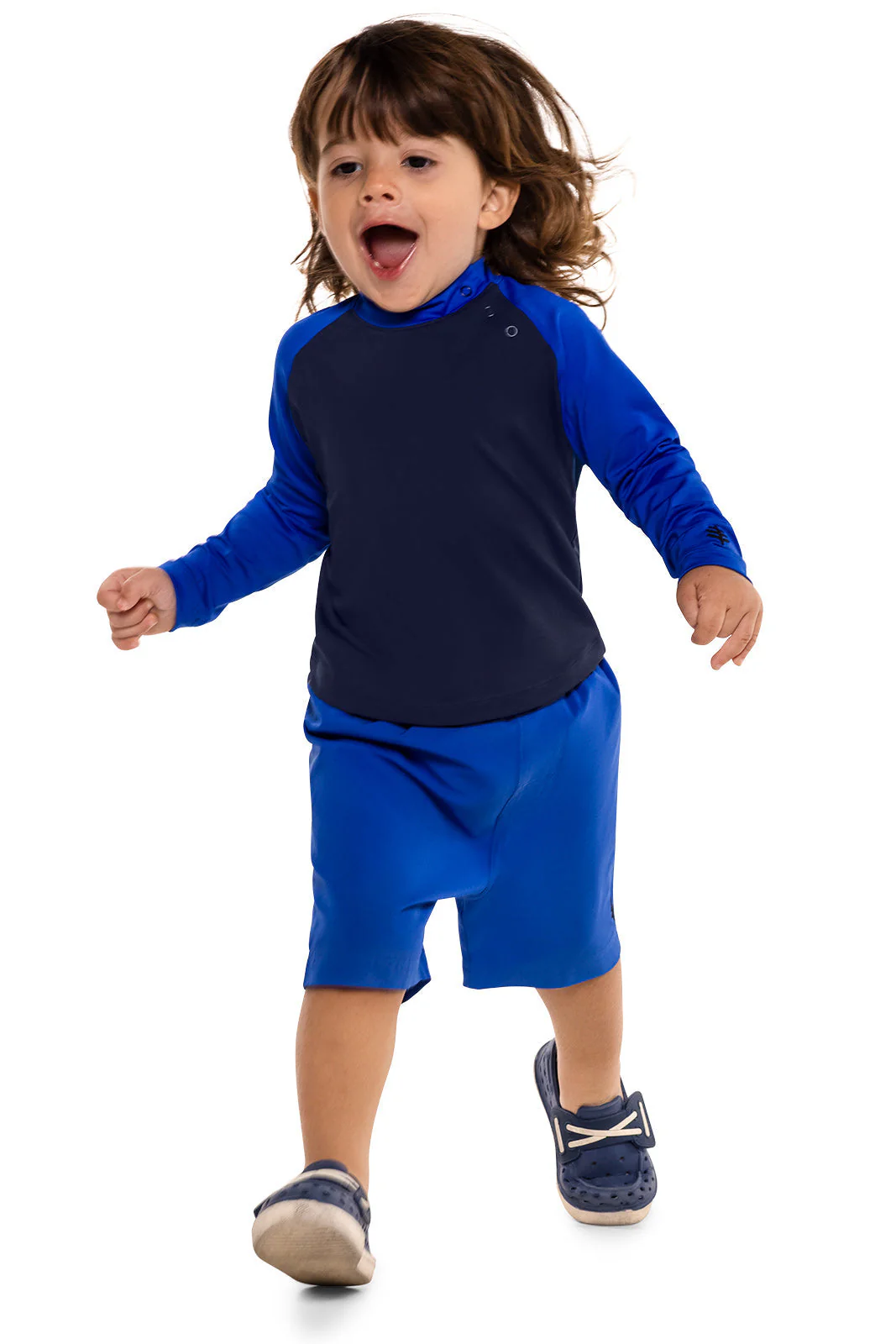 Baby Island Rash Guard Set | Navy Colorblock - Image 4