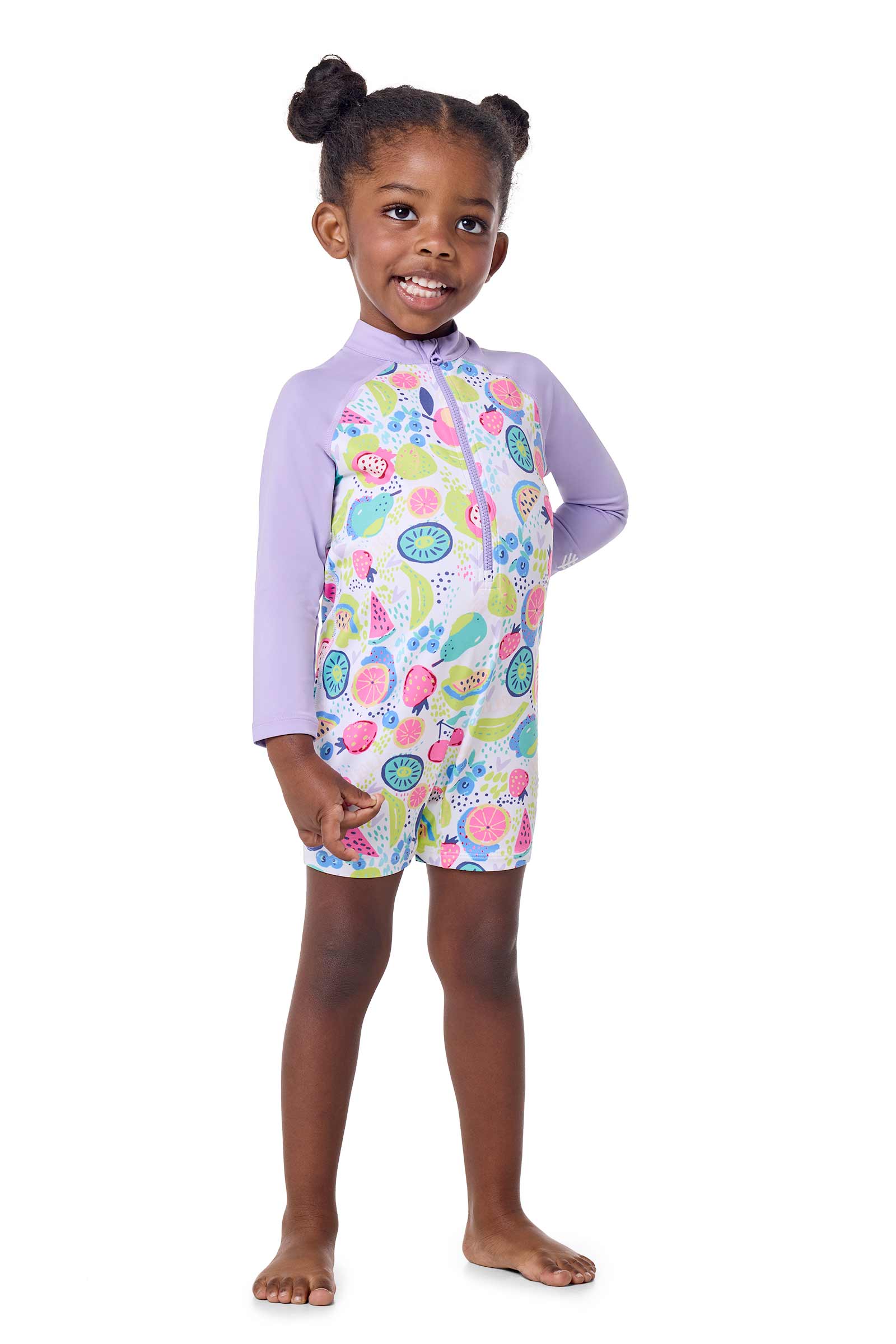 Baby Kohala Neck-To-Knee Swimsuit | Lavendula Colorblock - Image 2