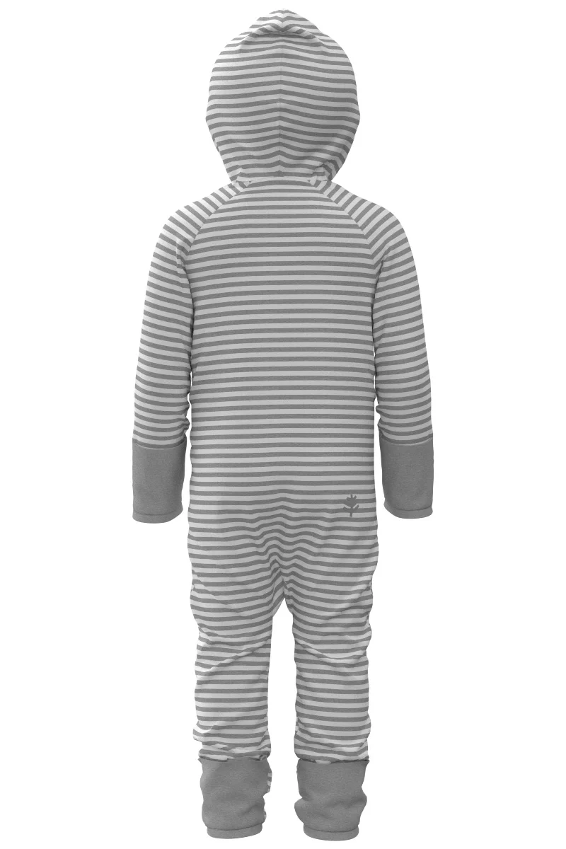 Baby LumaLeo Full-Coverage Bodysuit | Grey/White - Image 5