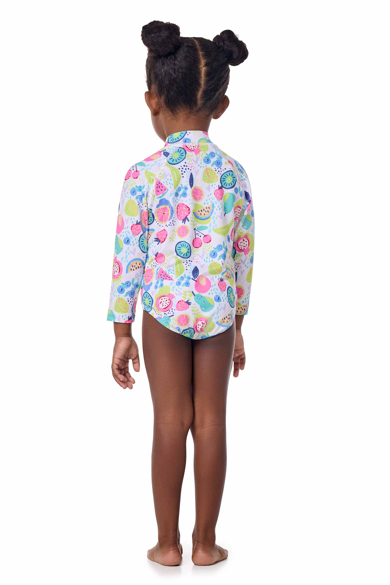 Girls Baby One-Piece Swimsuit | White - Image 3