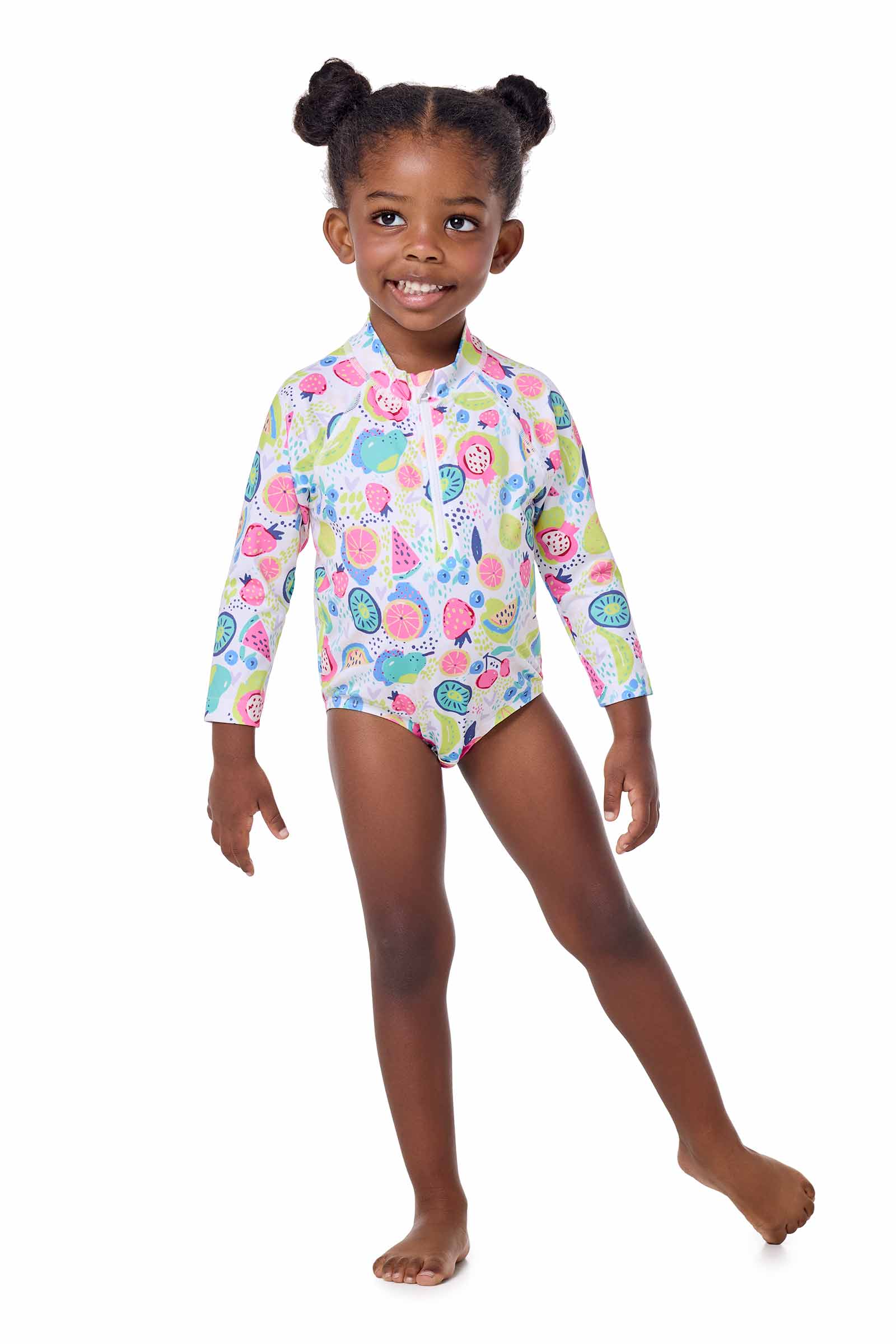 Girls Baby One-Piece Swimsuit | White - Image 5