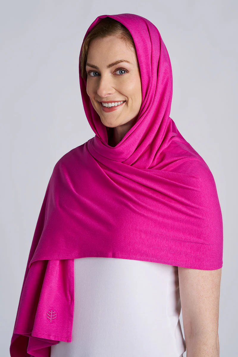 Women's Sanibel Everyday Beach Shawl | Fuchsia - Image 2