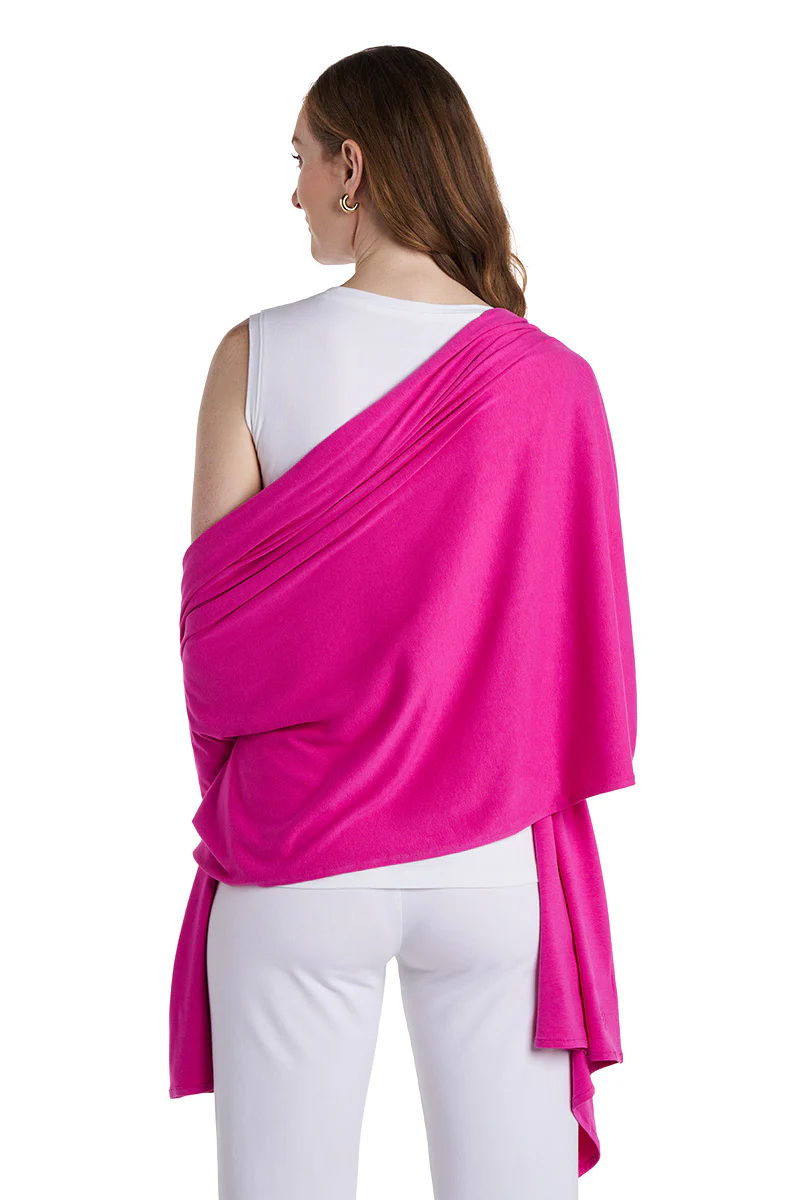 Women's Sanibel Everyday Beach Shawl | Fuchsia - Image 5
