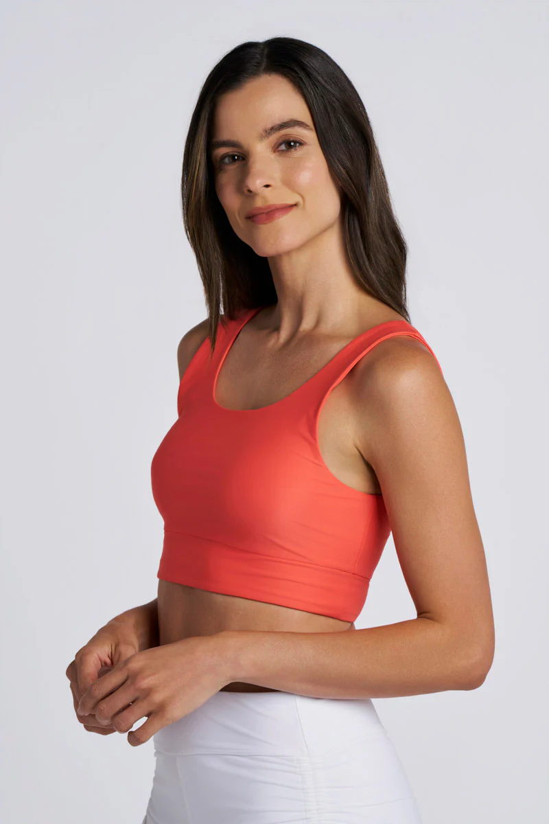 Women's Spring Garden Bikini Swim Crop Top | Coral Reef - Image 3