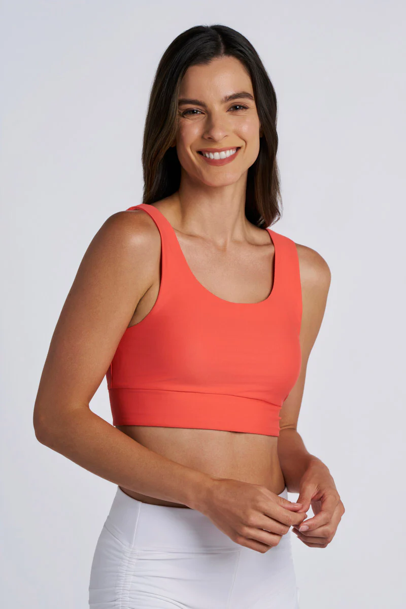 Women's Spring Garden Bikini Swim Crop Top | Coral Reef - Image 6