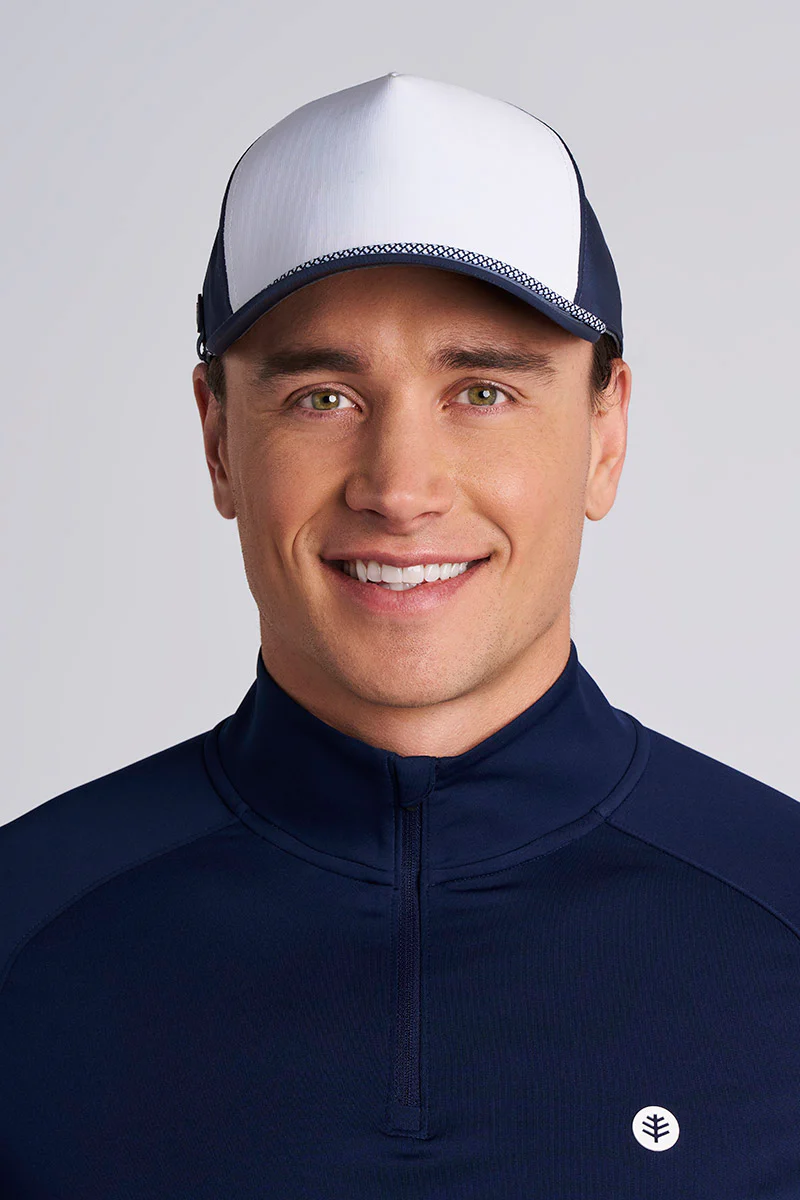 Birdie Breeze Golf Cap | White/Navy - Image 3