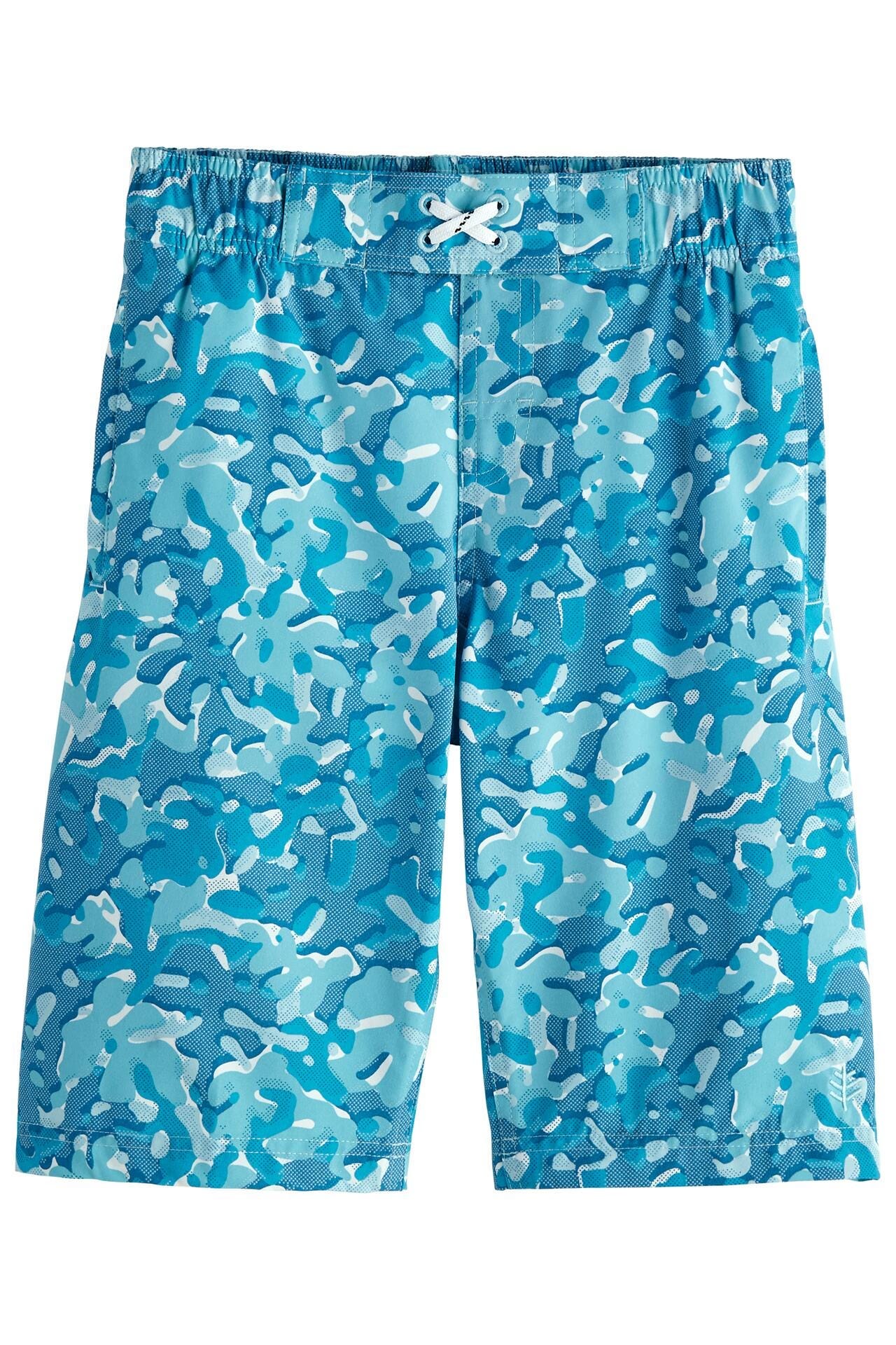 Boy's Island Swim Trunks | Aruba Blue Sea Camo - Image 6