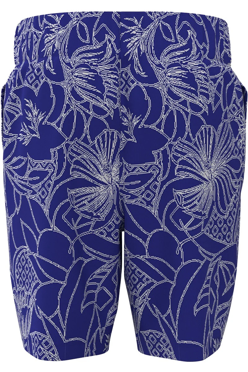 Boy's Island Swim Trunks | Cobalt Maui Floral - Image 3