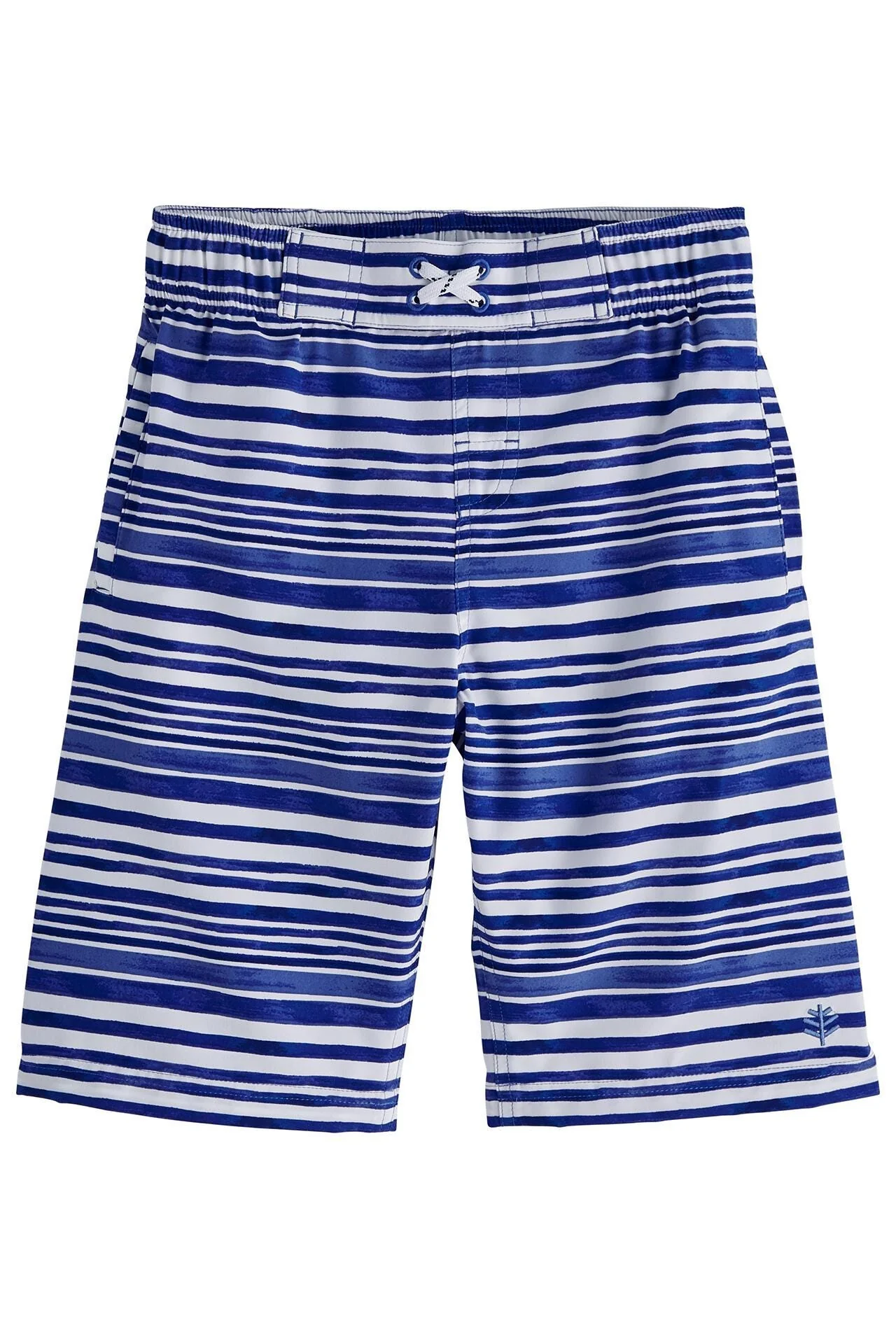 Boy's Island Swim Trunks | Sailor Watercolor Stripe - Image 6