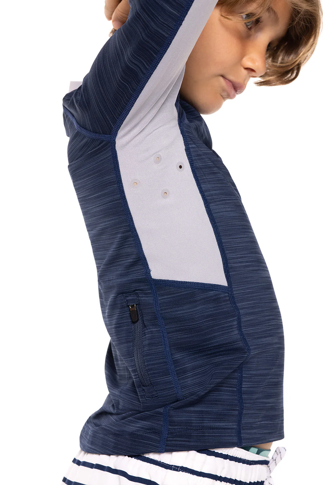 Boy's Ultimate Rash Guard | Navy Line - Image 3