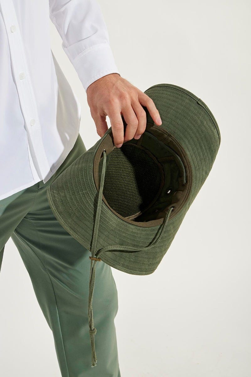 Charlie Cotton Bucket Hat | Forest Green - Image 3