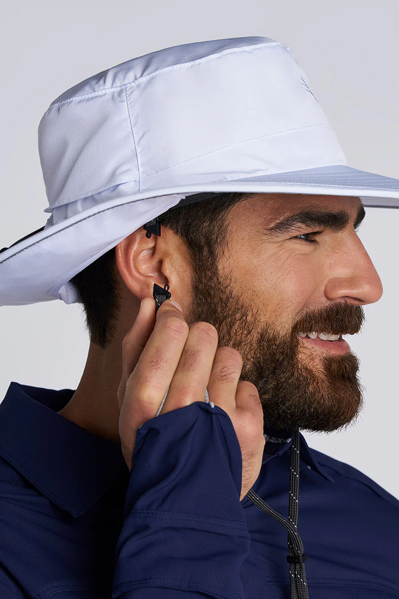 Floating Boating Hat with Neck Drape | White - Image 7