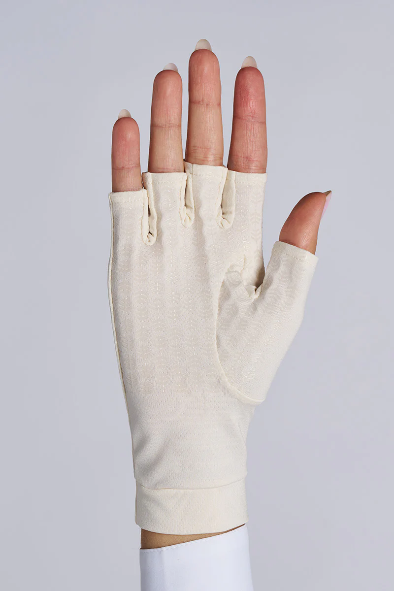 Ouray Fingerless Gloves | Vanilla - Image 2