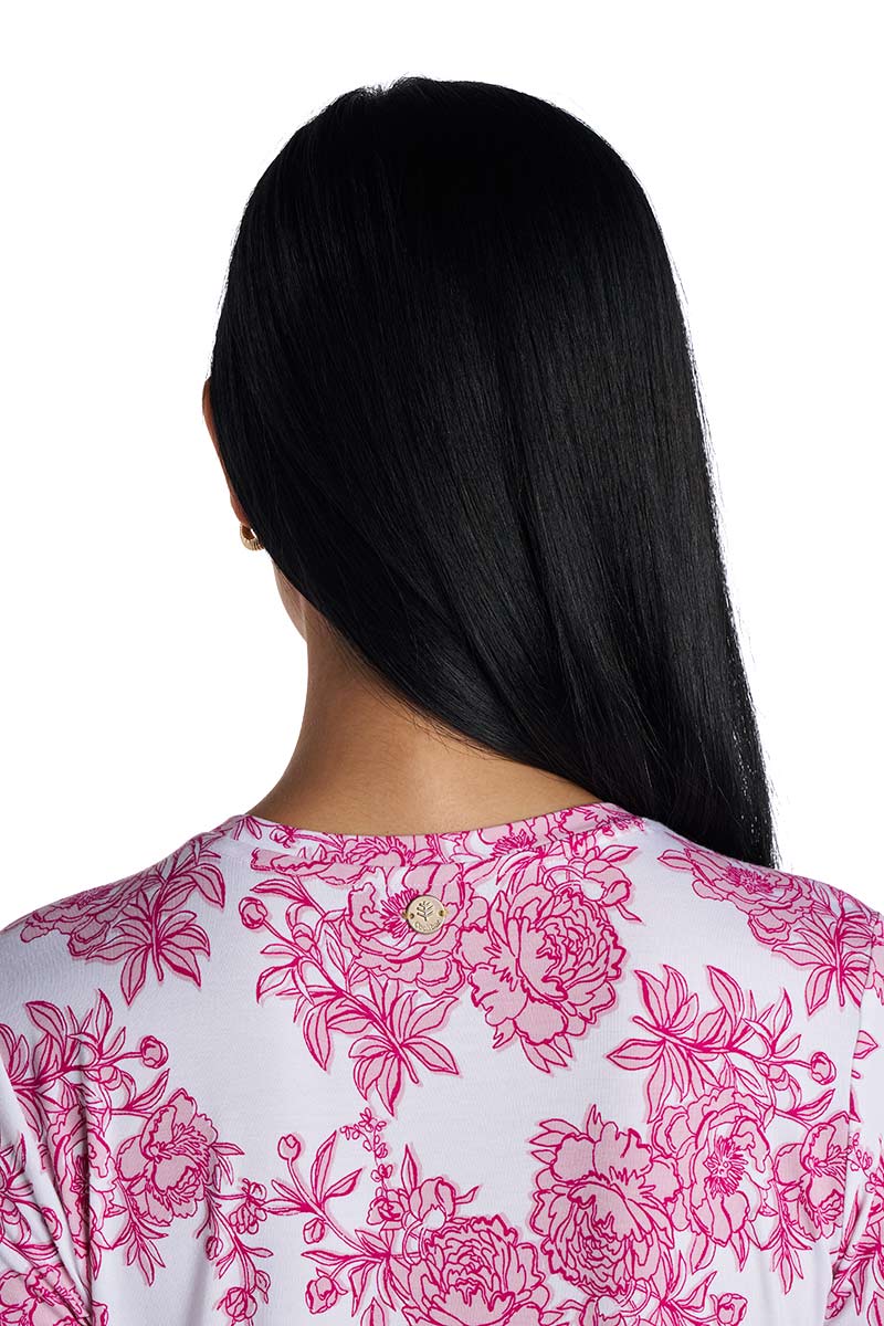 Women's Dounelle Fitted Maxi Dress | Fuchsia Bouquet - Image 5