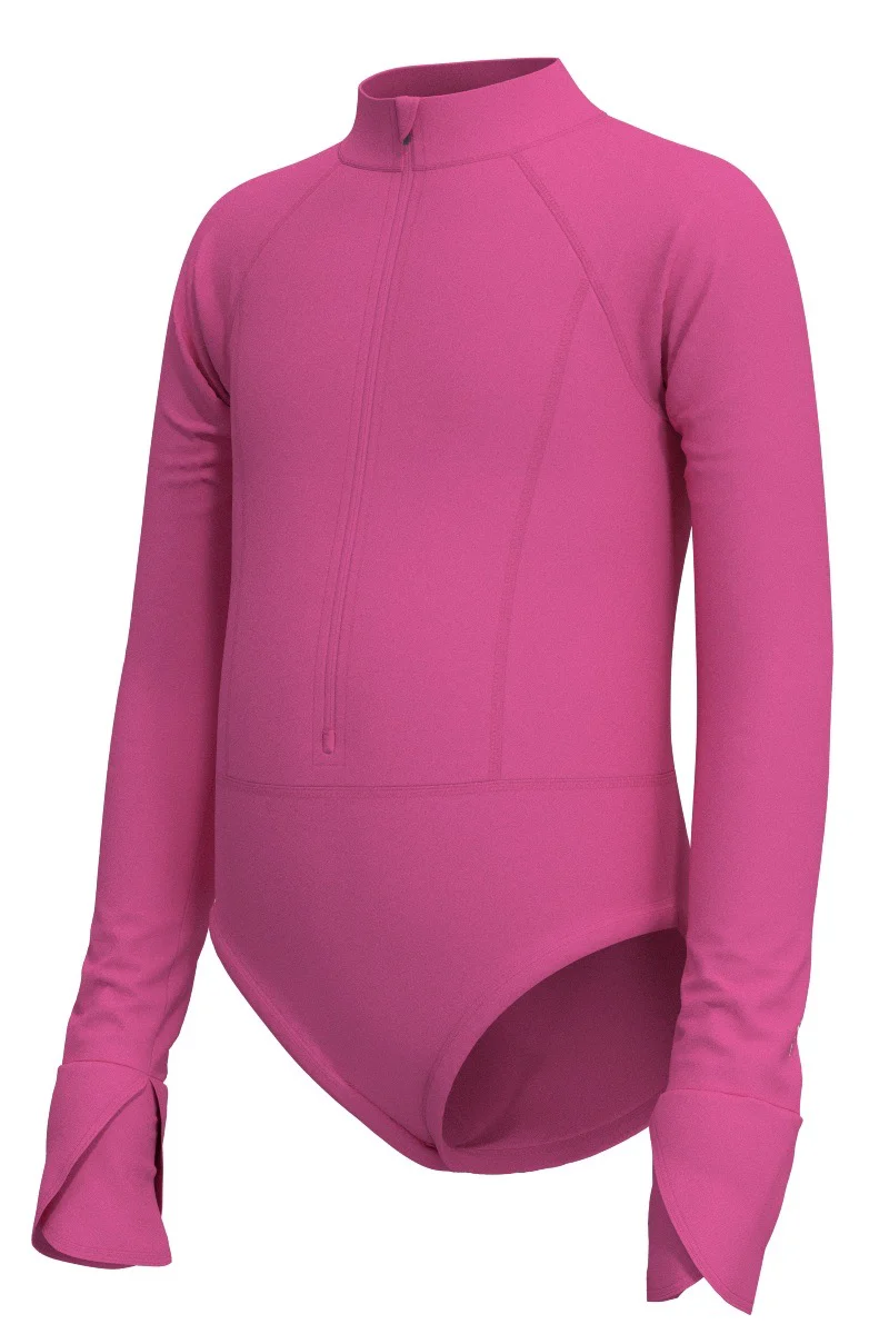 Girl's Koko Long Sleeve Swimsuit | Tulip Pink - Image 3