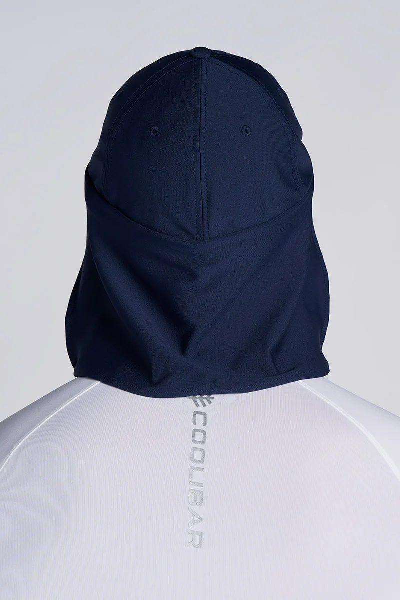 Hayden Chlorine Resistant Pool Cap with Neck Drape | Navy - Image 4