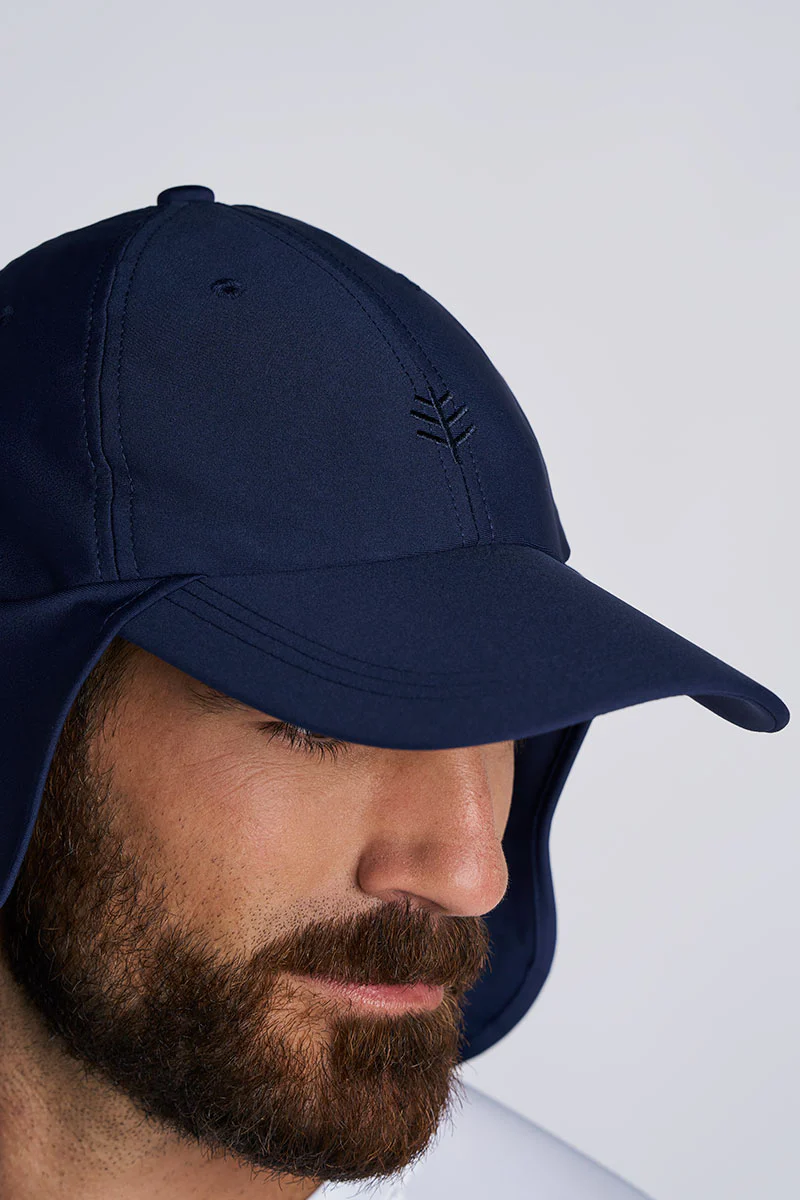Hayden Chlorine Resistant Pool Cap with Neck Drape | Navy - Image 5