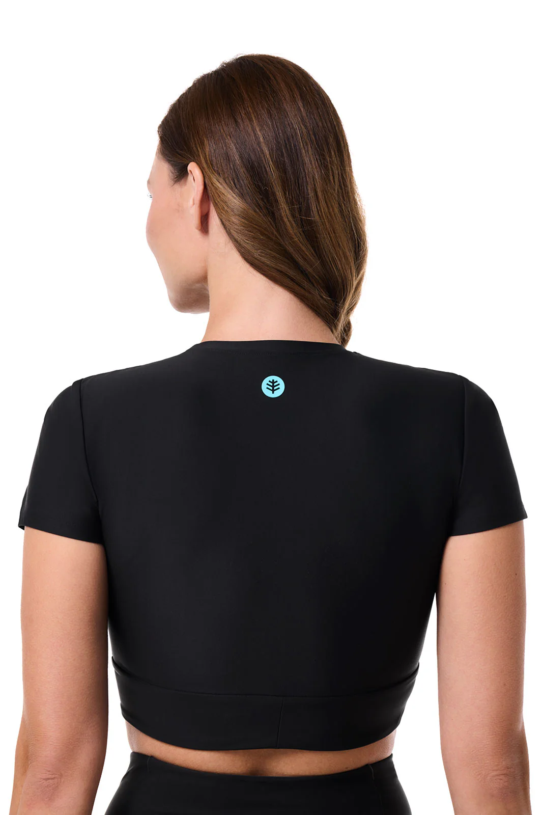 Hibiscus Island Crop Swim Crop Top | Black - Image 5