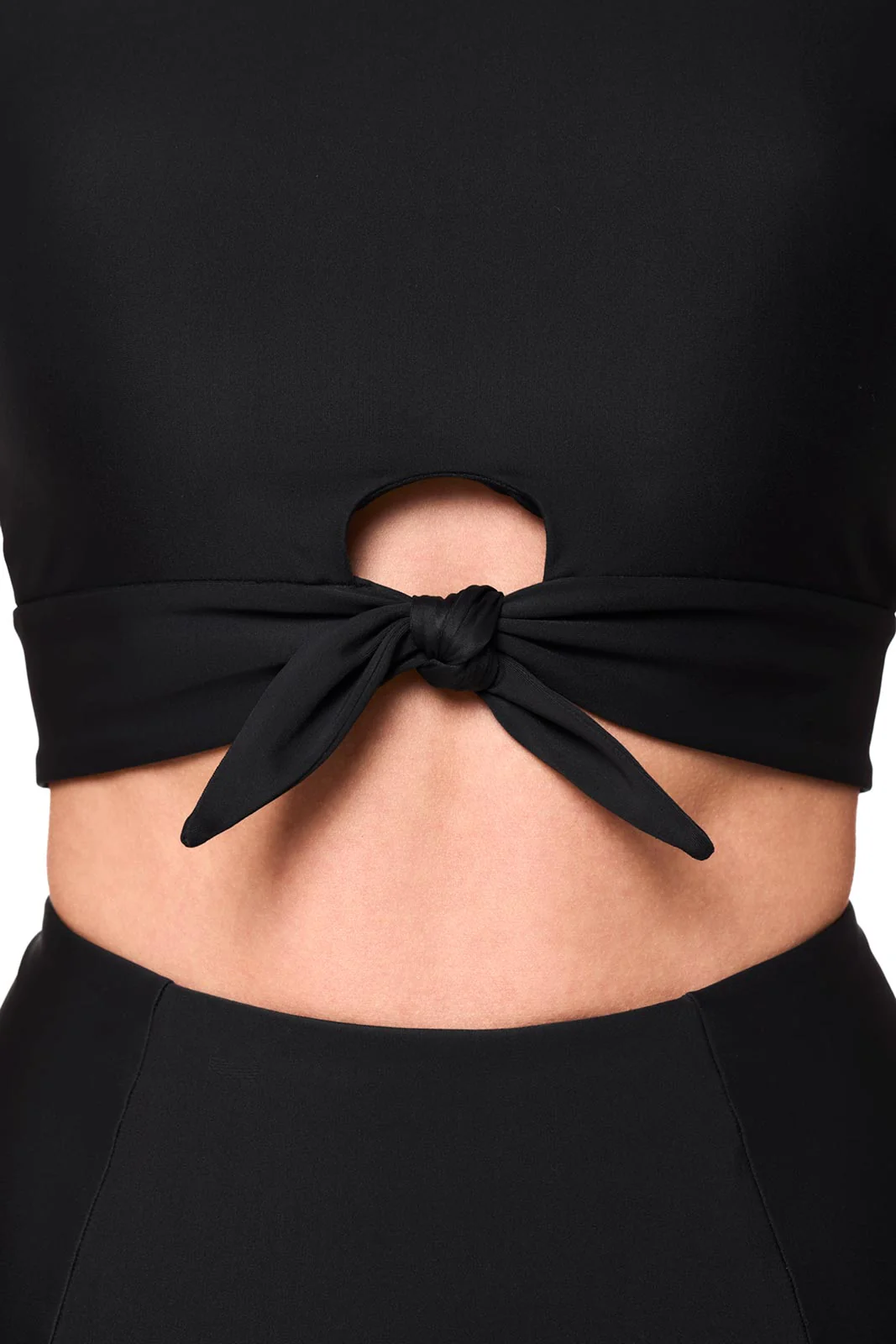 Hibiscus Island Crop Swim Crop Top | Black - Image 7