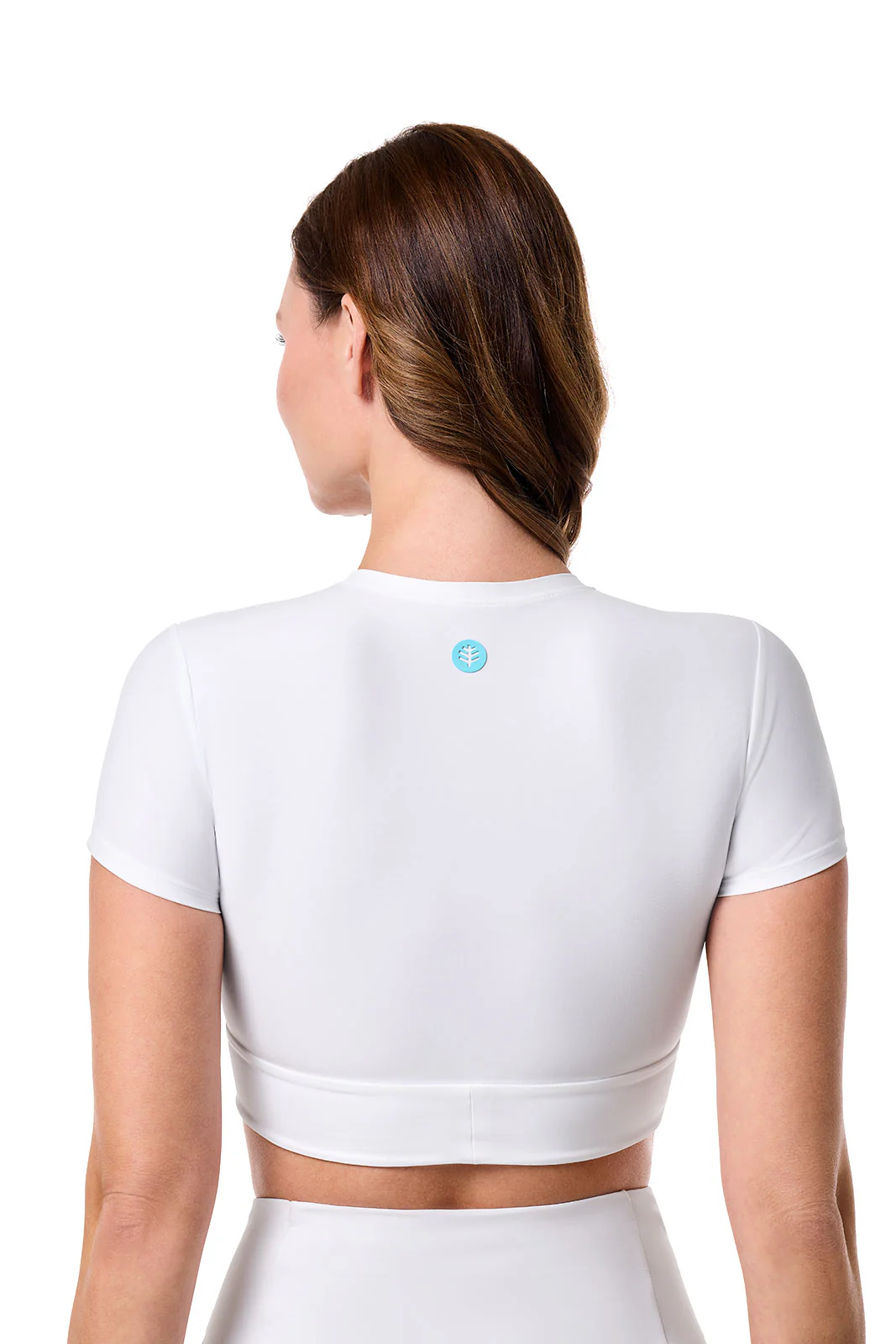 Hibiscus Island Crop Swim Crop Top | White - Image 4