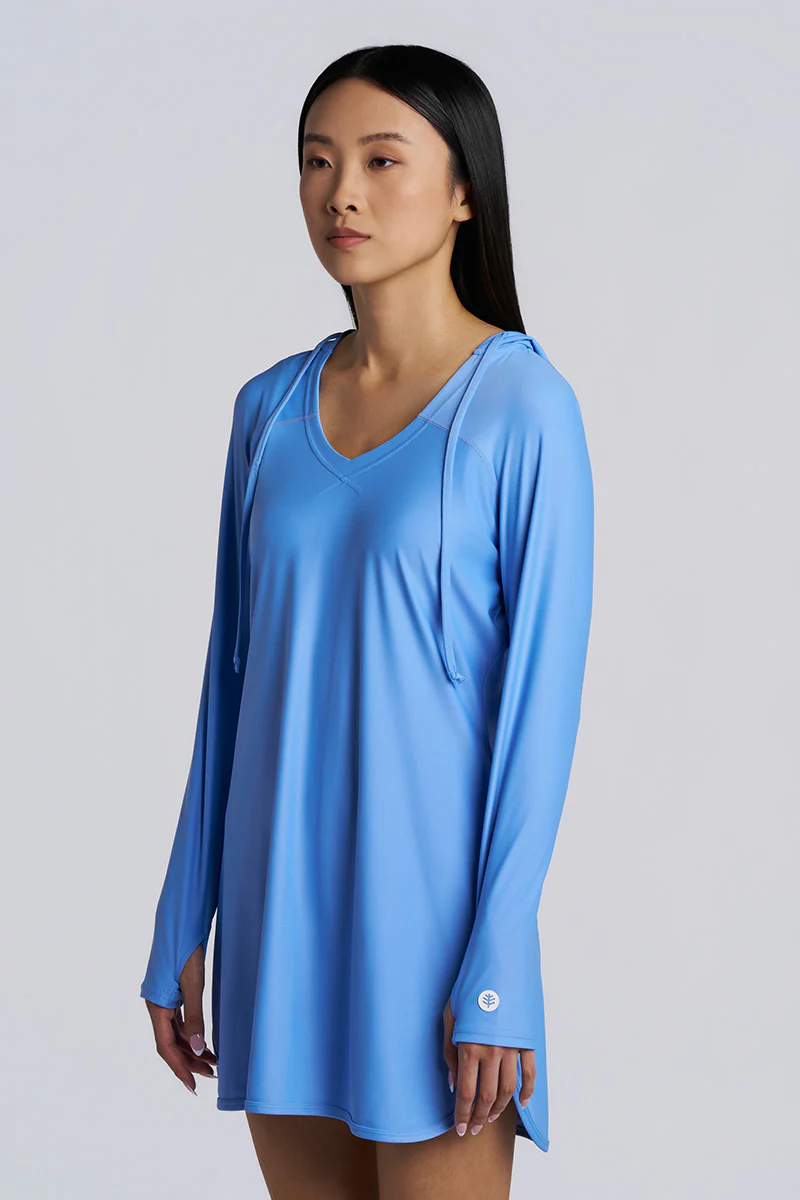 Women's Seacoast Swim Cover-Up Dress | Bluebell - Image 3
