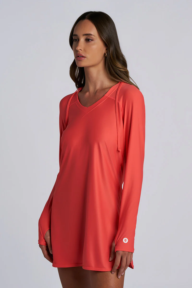 Women's Seacoast Swim Cover-Up Dress | Coral Reef - Image 3