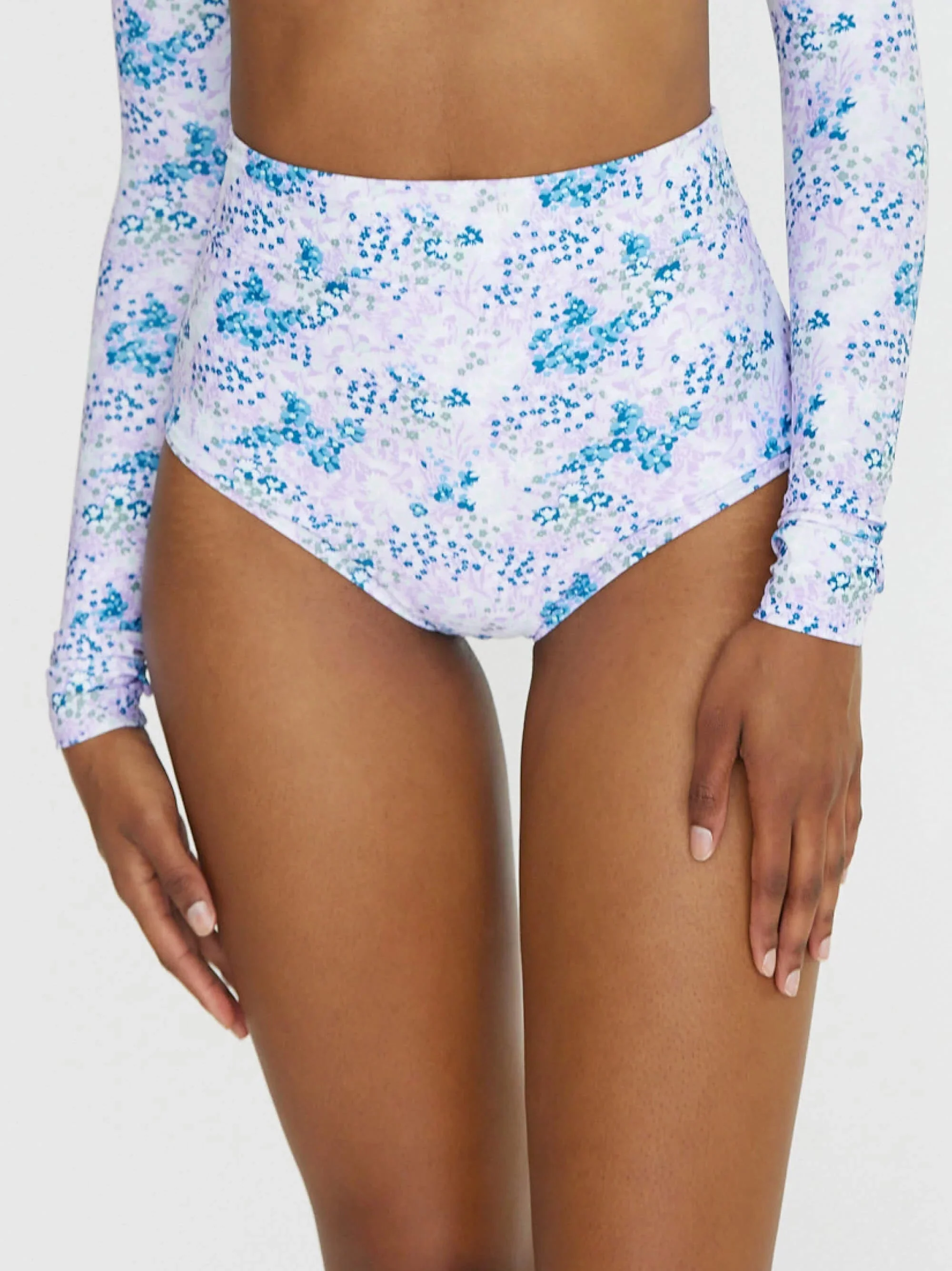 High Rise Swim Bottoms | Lavender Fields