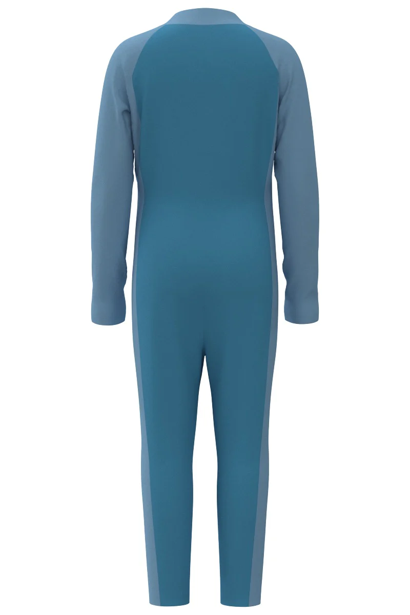 Kid's Barracuda Neck-to-Ankle Swimsuit | Arctic Blue Colorblock - Image 3