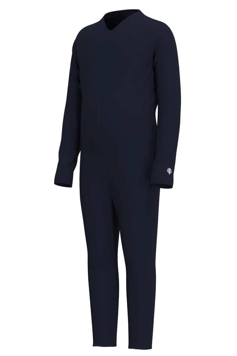 Kid's Barracuda Neck-to-Ankle Swimsuit | Navy - Image 2