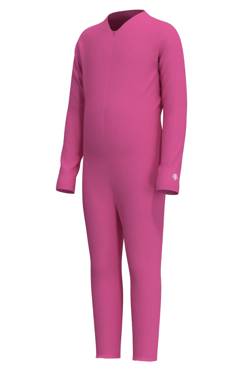 Kid's Barracuda Neck-to-Ankle Swimsuit | Tulip Pink - Image 2