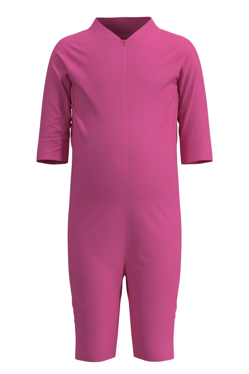 Kid's Barracuda Neck-to-Knee Swimsuit | Tulip Pink - Image 2