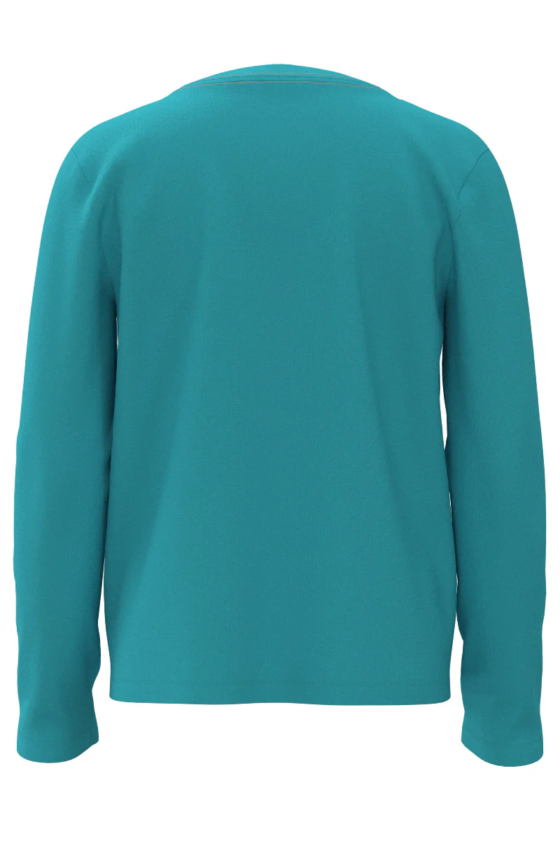 Kid's Coco Plum Everyday Long Sleeve Graphic T-Shirt | Blue Curacao Happy Pelican - Image 5