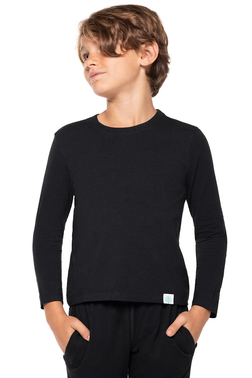 Kid's Coco Plum Everyday Long Sleeve T-Shirt | Black - Image 4
