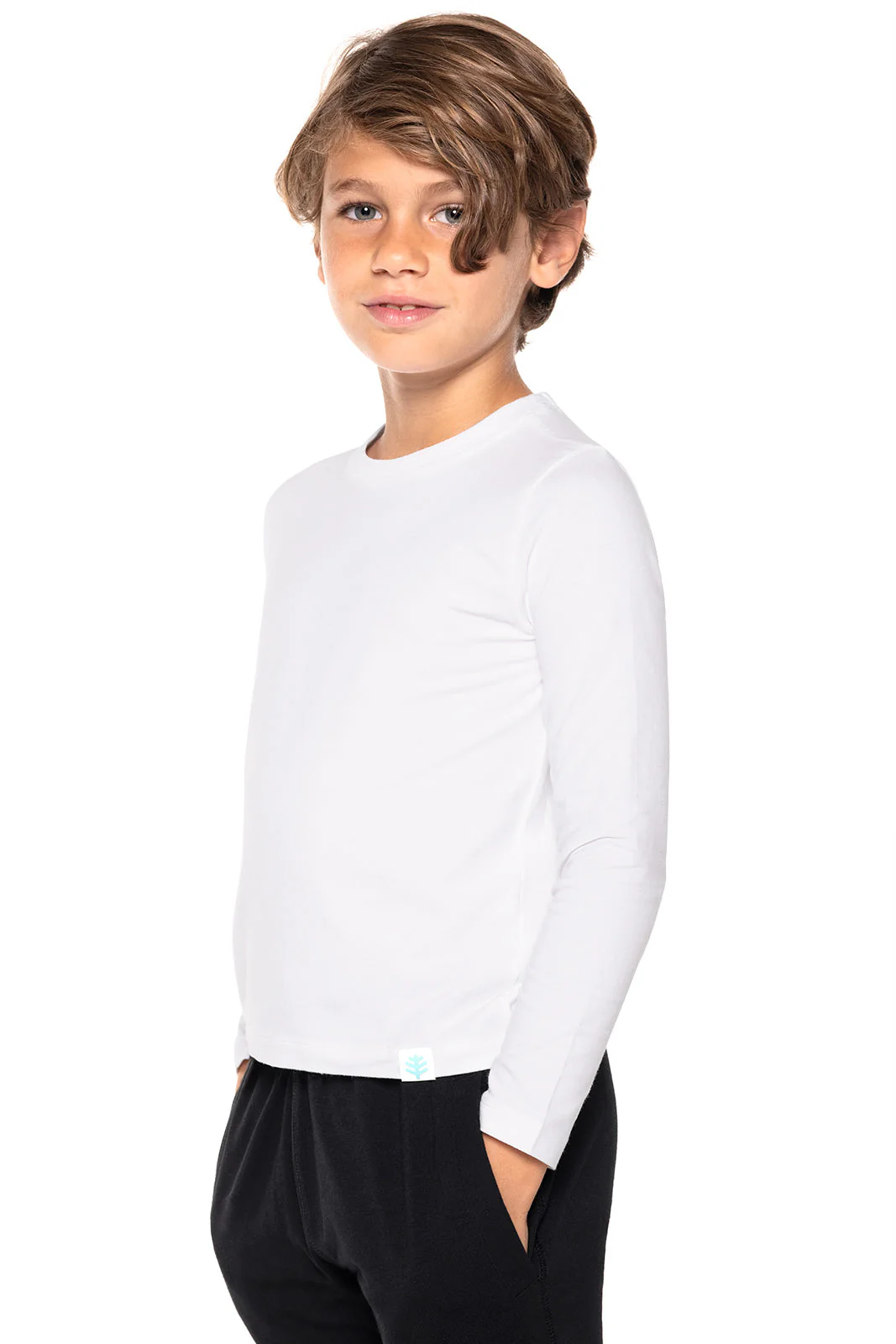 Kid's Coco Plum Everyday Long Sleeve T-Shirt | White - Image 3