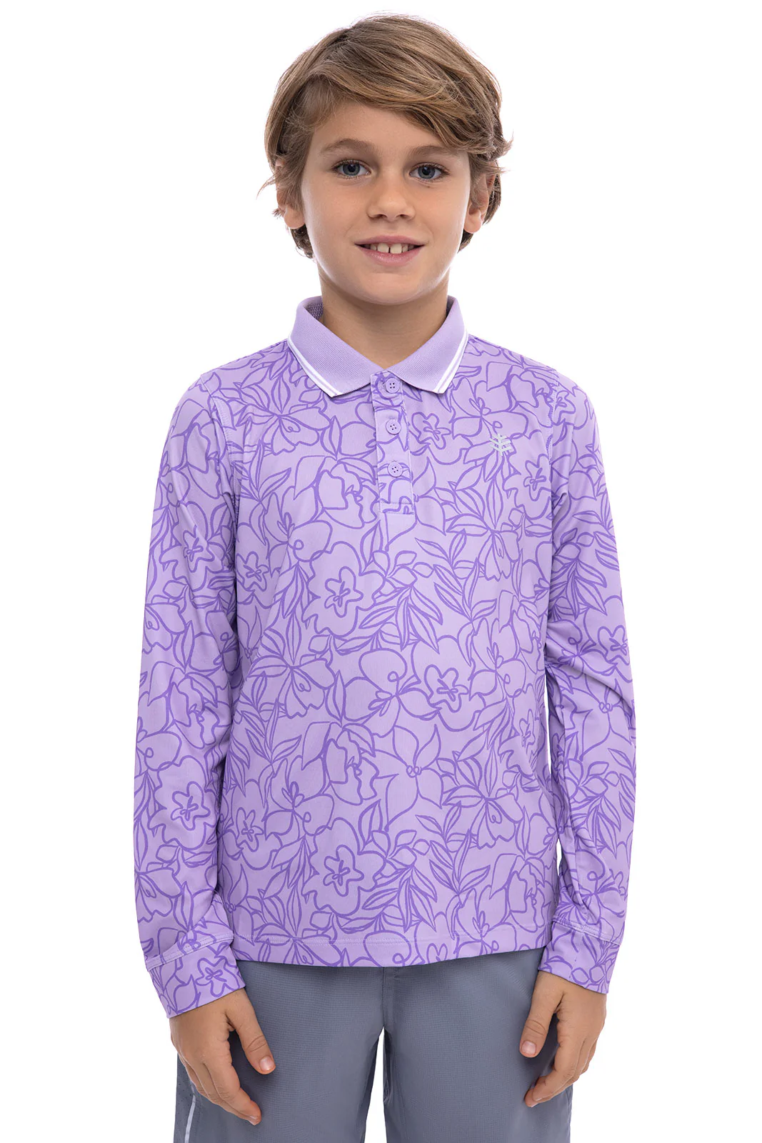 Kid's Erodym Long Sleeve Golf Polo | Clearance Parent - Image 2