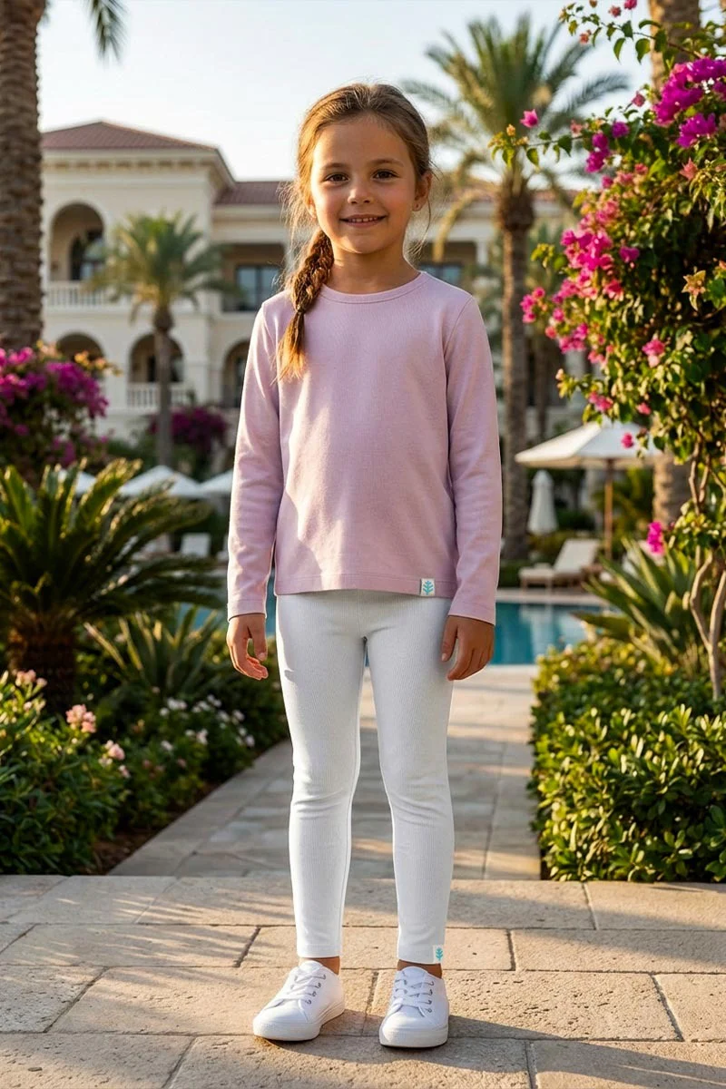 Kid's Coco Plum Everyday Long Sleeve T-Shirt | Powder