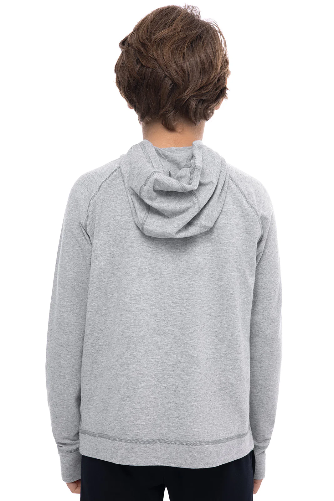 Kid's LumaLeo Hoodie | Grey Heather - Image 4