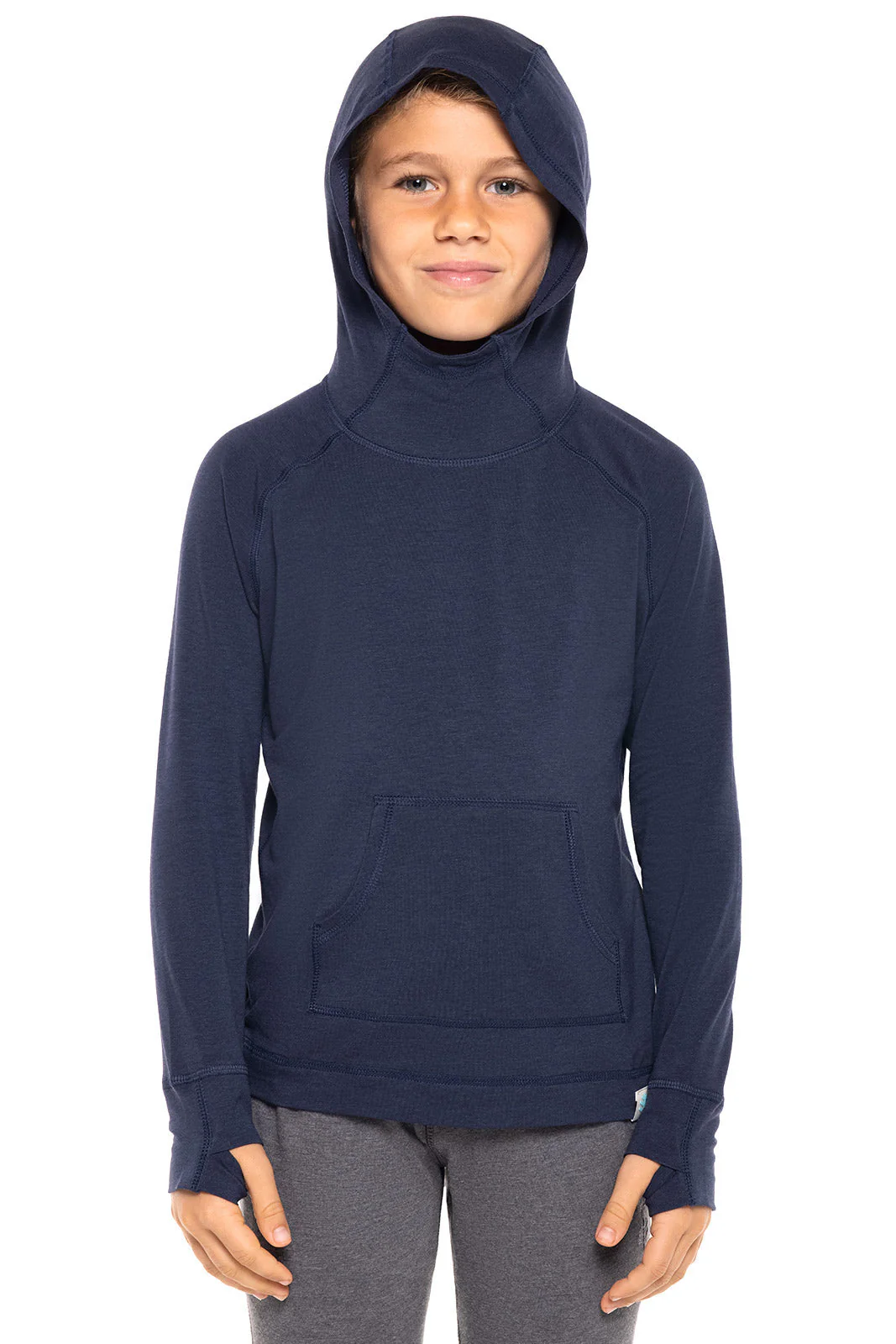 Kid's LumaLeo Hoodie | Navy - Image 7