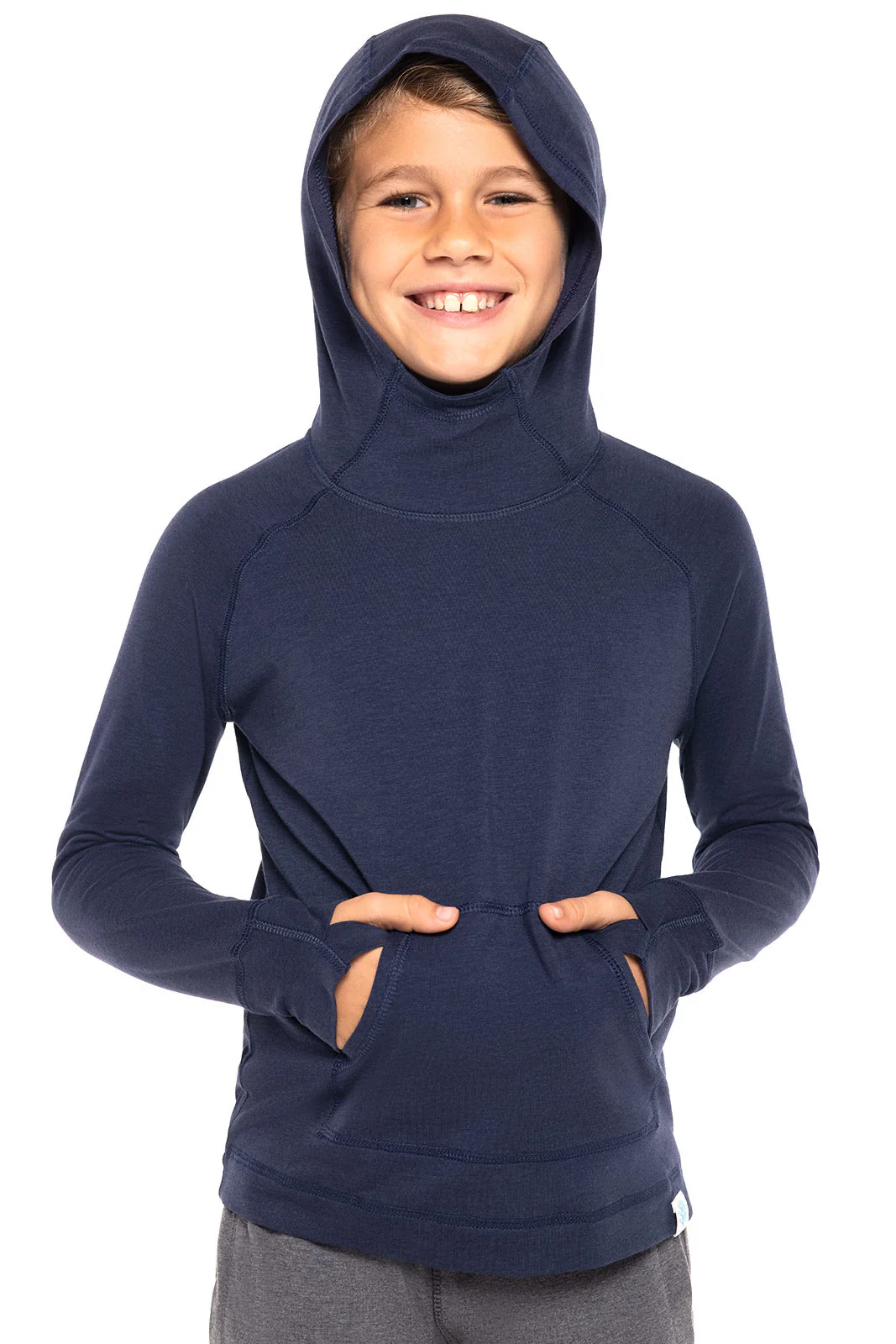 Kid's LumaLeo Hoodie | Navy - Image 8