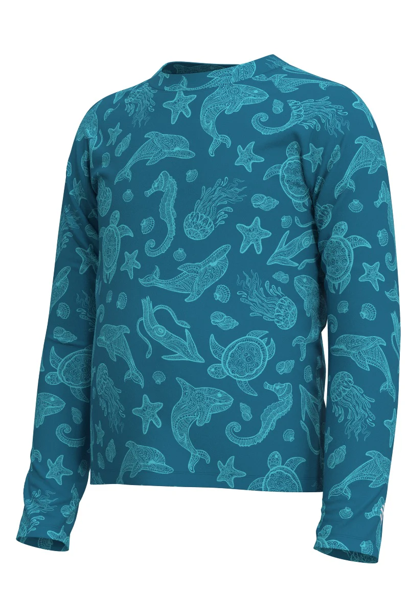 Kid's Sandshark Long Sleeve Surf Shirt | Bluejay Ocean Animals - Image 2