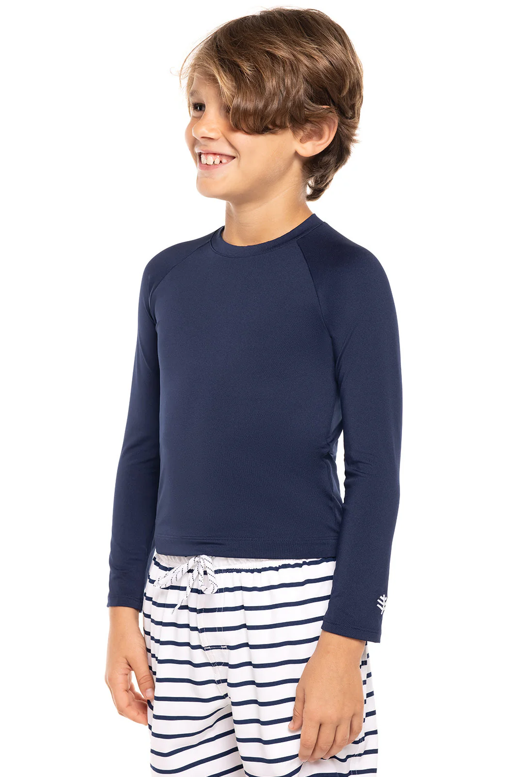 Kid's Sandshark Long Sleeve Surf Shirt | Navy - Image 3
