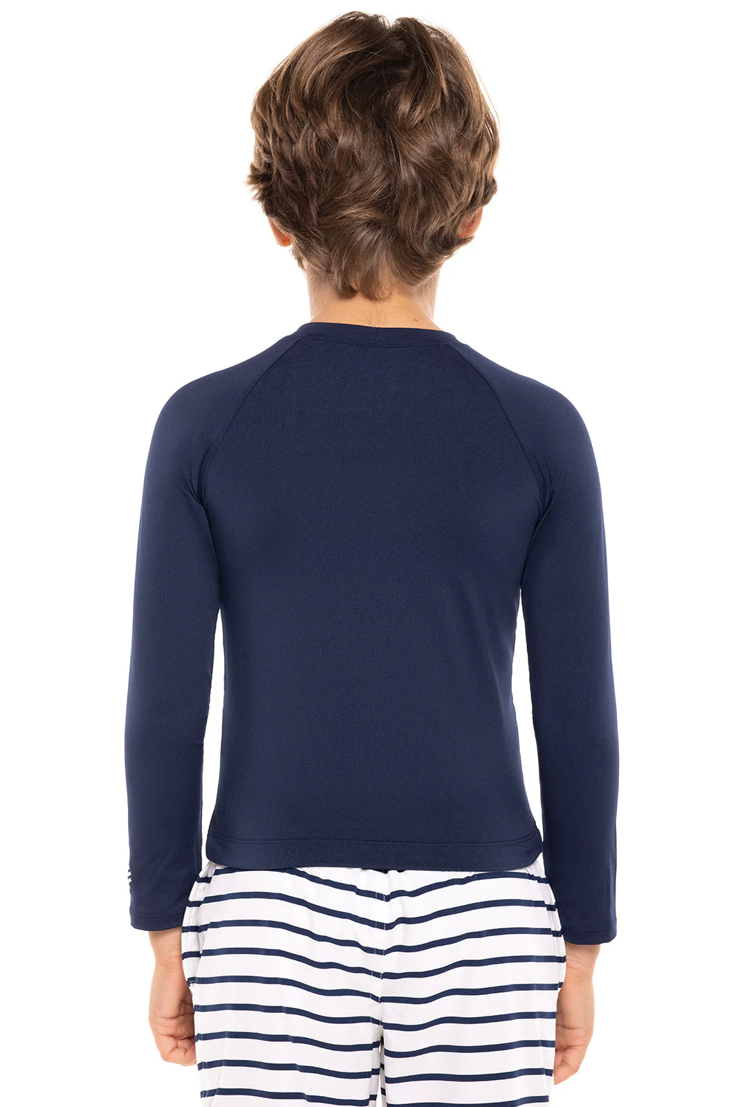 Kid's Sandshark Long Sleeve Surf Shirt | Navy - Image 4